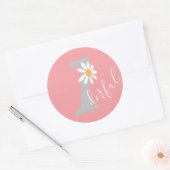 デイジーヒッピーベビーワンダリーファースト誕生日 ラウンドシール (封筒)