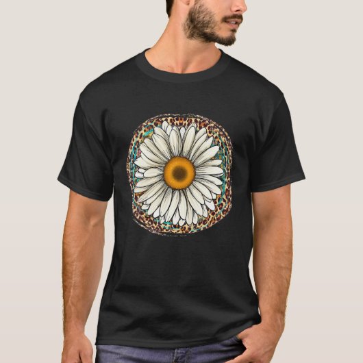デイジーヒョウ花西部南部ヒッピーBoho G Tシャツ (正面)
