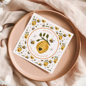 デイジービーハイブ(昆虫)マルハナバチビーベビーシャワー スタンダードカクテルナプキン