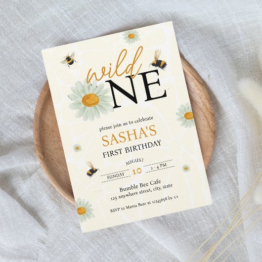 デイジービーワイルドワンガールの誕生日 招待状
