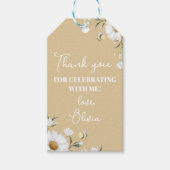 デイジービー誕生日サンキューラベル ギフトタグ (正面)