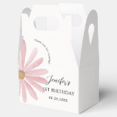 デイジーピンクガール最初の誕生日パーティー フェイバーボックス (オープン)