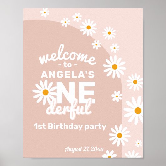 デイジーピンク恋しく思オネダーフル歓迎1st誕生日 ポスター (正面)