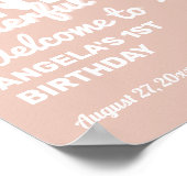 デイジーピンク恋しく思オネダーフル歓迎1st誕生日 ポスター (角)