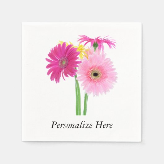 デイジーピンク スタンダードカクテルナプキン (正面)