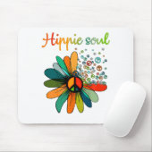 デイジーピースサインヒッパイソウルTシャツフラワー愛好家 マウスパッド (マウス)