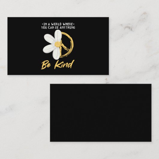 デイジーピースサインフラワーガーデニングヒッピー 名刺 (正面/裏面)