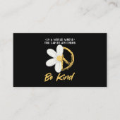 デイジーピースサインフラワーガーデニングヒッピー 名刺 (正面)