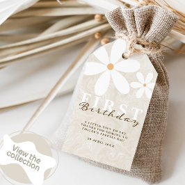 デイジーファースト誕生日をテーマにしたパーティーありがとう ギフトタグ