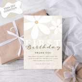 デイジーファースト誕生日をテーマにしたパーティーサンキューカード 招待状