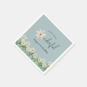 デイジーファースト誕生日リトル恋しく思オネダーフル スタンダードカクテルナプキン (角)