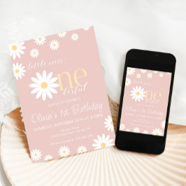 デイジーファースト誕生日招待状ボホレトロデイジー 招待状