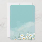 デイジーフィールド赤ちゃんシャワー 招待状 (裏面)