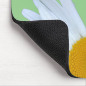 デイジーフォトグリーンエレガントホワイトスクリプト マウスパッド (コーナー)