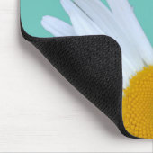 デイジーフォトティール（緑がかった色）緑エレガントの白のスクリプト マウスパッド (コーナー)