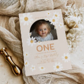 デイジーフォトファースト誕生日招待状 招待状