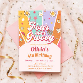 デイジーフォーエバーグルーヴィー4th誕生日招待状 招待状