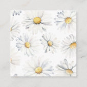 デイジーフラワーおむつラッフルベビーシャワーチケット エンクロージャーカード (裏面)