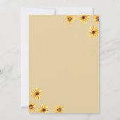 デイジーフラワーアーチボホベイビーシャワーヒマワリ 招待状 (裏面)