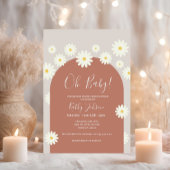 デイジーフラワーアーチ赤ちゃんシャワー 招待状