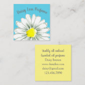 デイジーフラワーイエローブルー スクエア名刺 (正面/裏面)