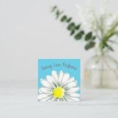 デイジーフラワーイエローブルー スクエア名刺 (スタンド正面)