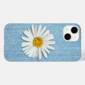 デイジーフラワーインナーピースシンボルのサイン – Denim Jeans Case-Mate iPhoneケース (裏面 (横))