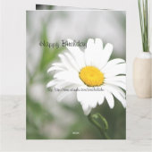 デイジーフラワーインフル開花 カード (裏面)