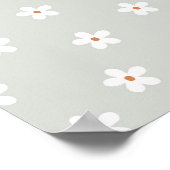 デイジーフラワーグリーン ポスター (角)