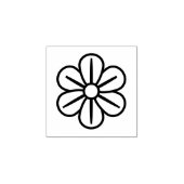 デイジーフラワーサインパンチカードロイヤリティカード ラバースタンプ (インプリント)