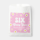 デイジーフラワーシックスグルービー年6歳バースデーパーティー フェイバーバッグ (正面)