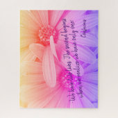 デイジーフラワーズカラフルデイジー孔子引用文 ジグソーパズル (縦)