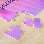 デイジーフラワーズカラフルデイジー孔子引用文 ジグソーパズル (側面)