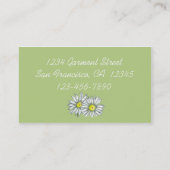 デイジーフラワーズスケッチセロリーグリーン 名刺 (裏面)