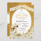 デイジーフラワーズチャラガールファーストホーリーコミュニティ 招待状 (正面/裏面)