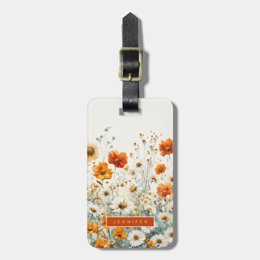 デイジーフラワーズラゲッジタグ ラゲッジタグ (正面縦)