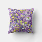 デイジーフラワーズ水玉模様サマーフラワーズフローラアート クッション (裏面)