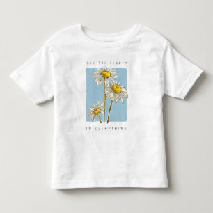 デイジーフラワーズ美しいスローガン トドラーTシャツ
