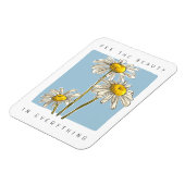 デイジーフラワーズ美しいスローガン マグネット (左側)