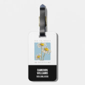 デイジーフラワーズ美しいスローガン ラゲッジタグ (裏面縦)