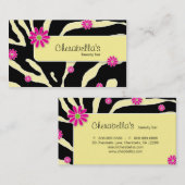 デイジーフラワービジネスカードゼブライエローPB 名刺 (正面/裏面)