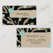 デイジーフラワービジネスカードゼブラカーキBB 名刺 (正面/裏面)