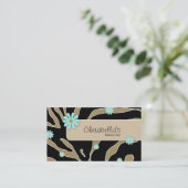 デイジーフラワービジネスカードゼブラカーキBB 名刺 (スタンド正面)