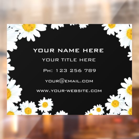 デイジーフラワービジネスプロフェッショナルウィンドウにしがみつく ウィンドウサイン (シート2)