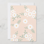 デイジーフラワーピーチミュージックフェスティバル誕生日 招待状 (裏面)