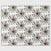 デイジーフラワーファッションフローラモダンレトロ60sガーデン ラッピングペーパー (フラット)