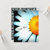 デイジーフラワーフォトサンキューカード カード (正面/裏面インサイチュ)