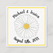 デイジーフラワーフローラデイジー花びらガーデンパーティー エンクロージャーカード (正面)