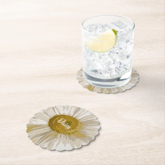 デイジーフラワーフローラデザイン ペーパーコースター (インサイチュ)