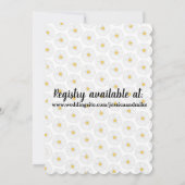 デイジーフラワーブライダルベビーシャワーフローラガーデン 招待状 (裏面)